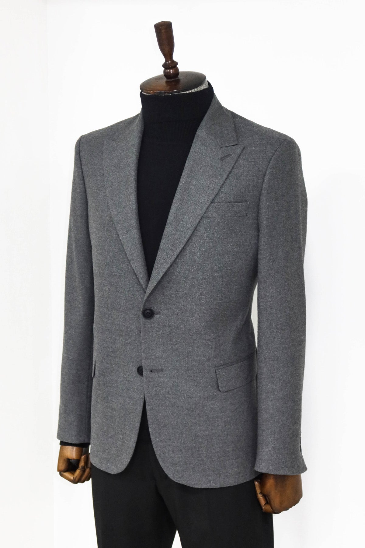 Desensiz Slim Fit Spor Gri Erkek Ceket - Wessi