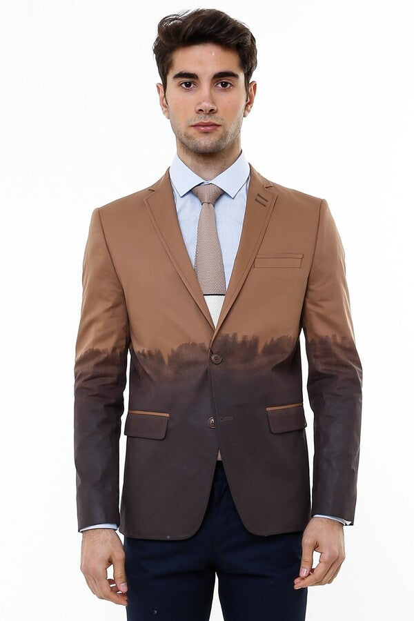 Pamuk Slim Fit Kahverengi Ceket | Wessi