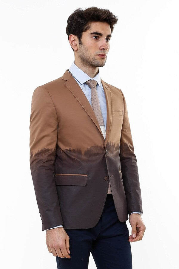 Pamuk Slim Fit Kahverengi Ceket | Wessi
