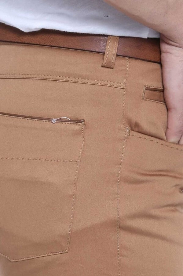 Slim Fit Pamuk Kahverengi Erkek Pantolon - Wessi