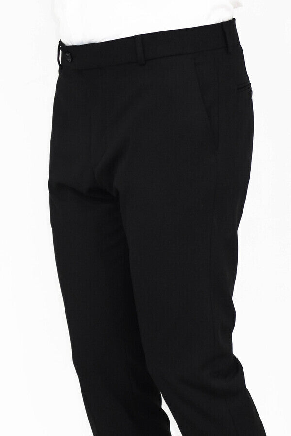 Slim Fit Siyah Erkek Pantolon - Wessi