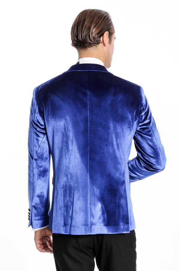 Kafide Lacivert Slim Fit Erkek Smokin Ceket - Wessi