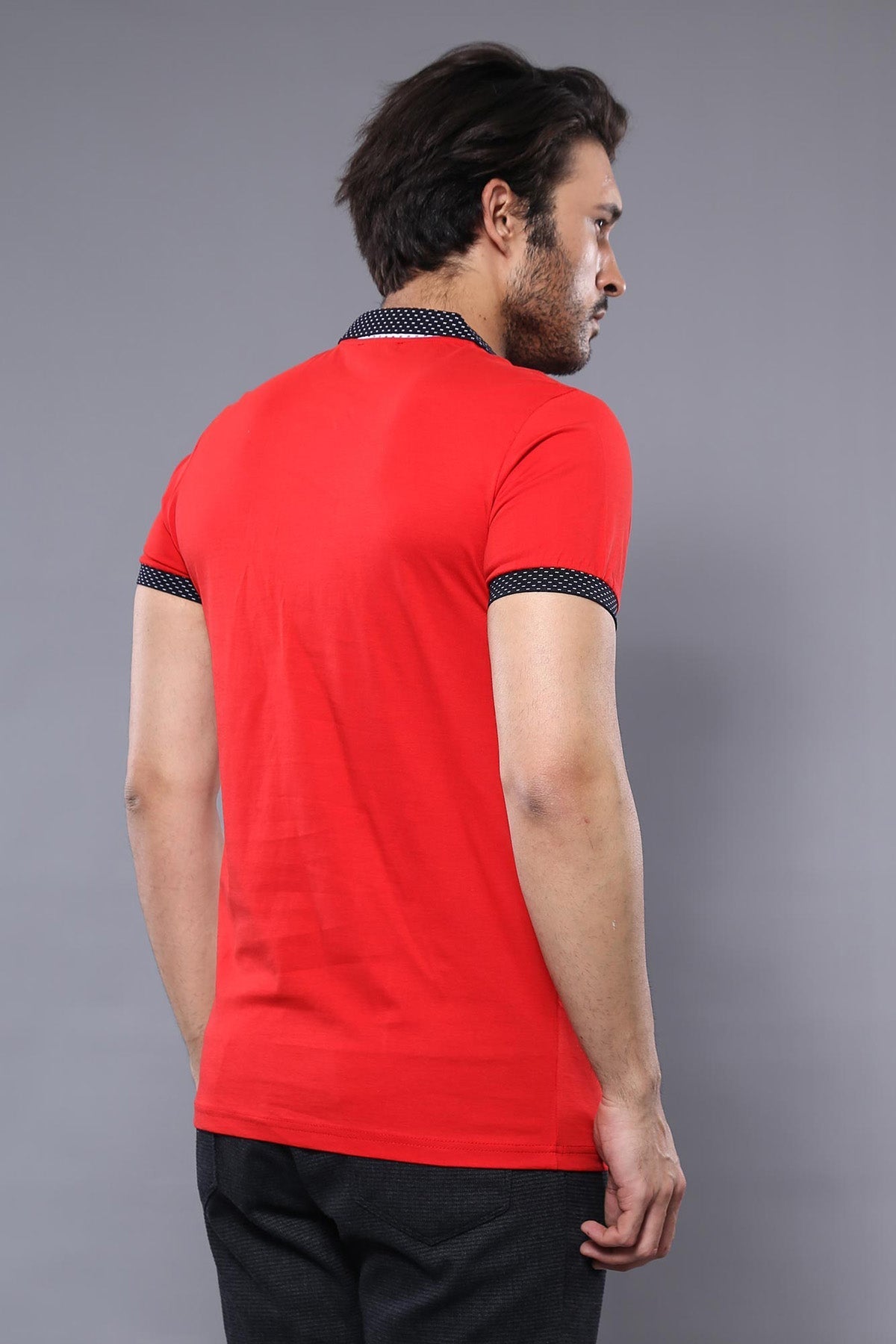 Polo Yaka Kırmızı T-shirt | Wessi
