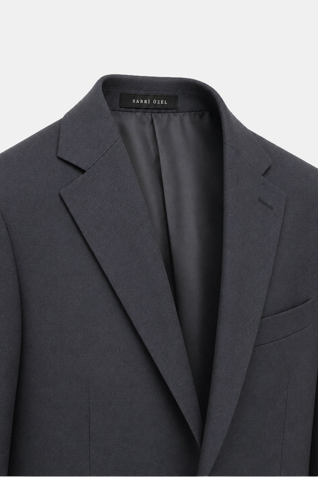 4 Drop Erkek Koyu Gri Dar Kesim Slim Fit Viskon Mono Yaka Takım Elbise