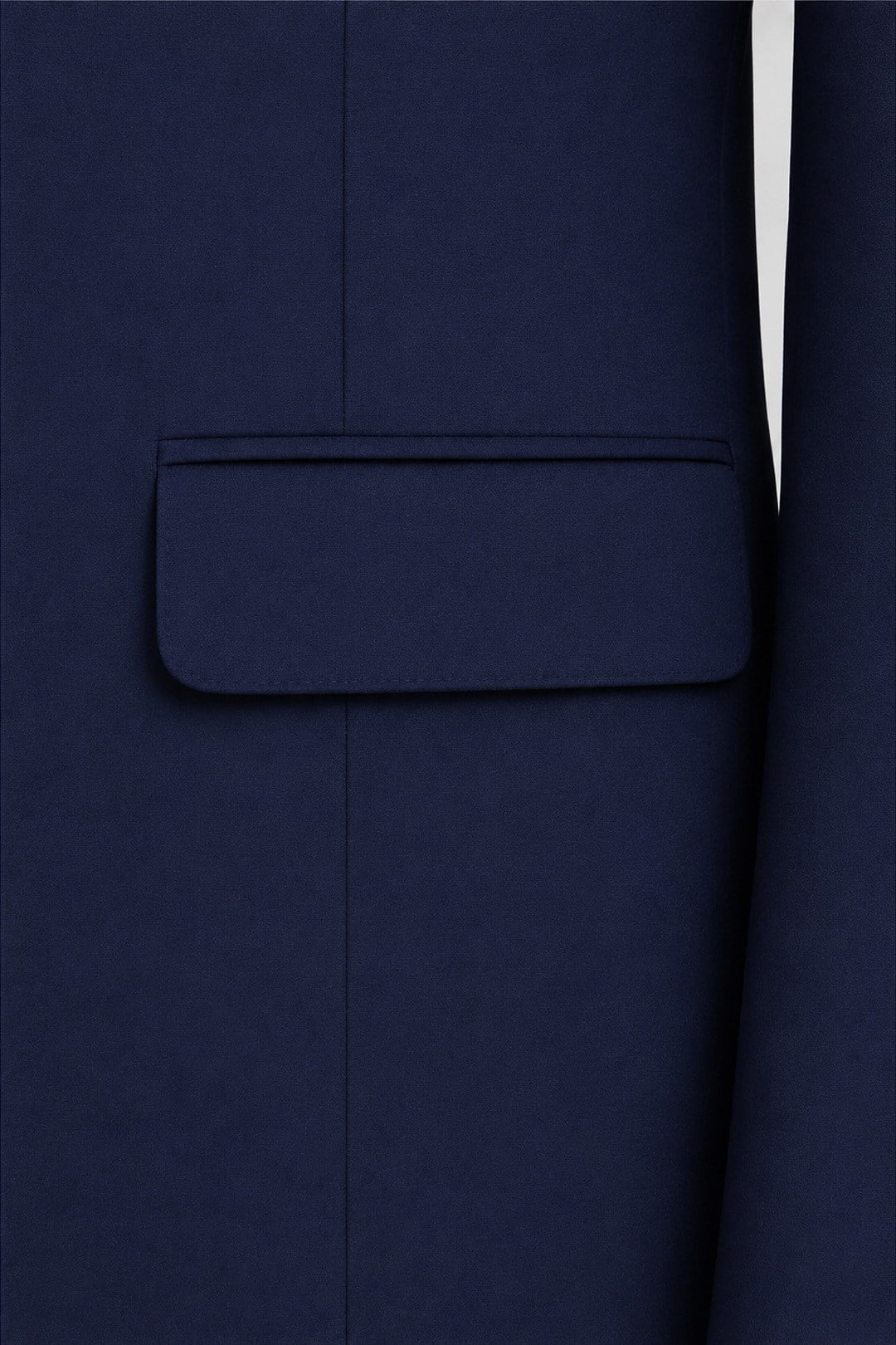 4 Drop Erkek Koyu Lacivert Dar Kesim Slim Fit Viskon Mono Yaka Takım Elbise