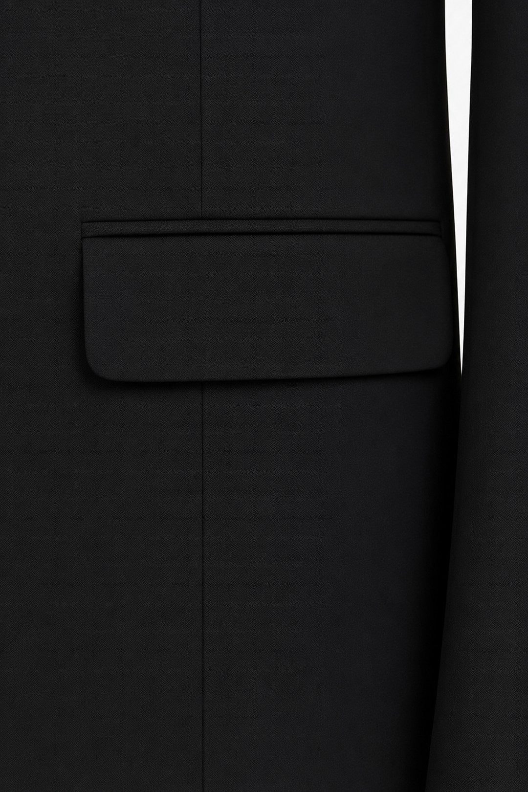 4 Drop Erkek Siyah Dar Kesim Slim Fit Viskon Mono Yaka Takım Elbise