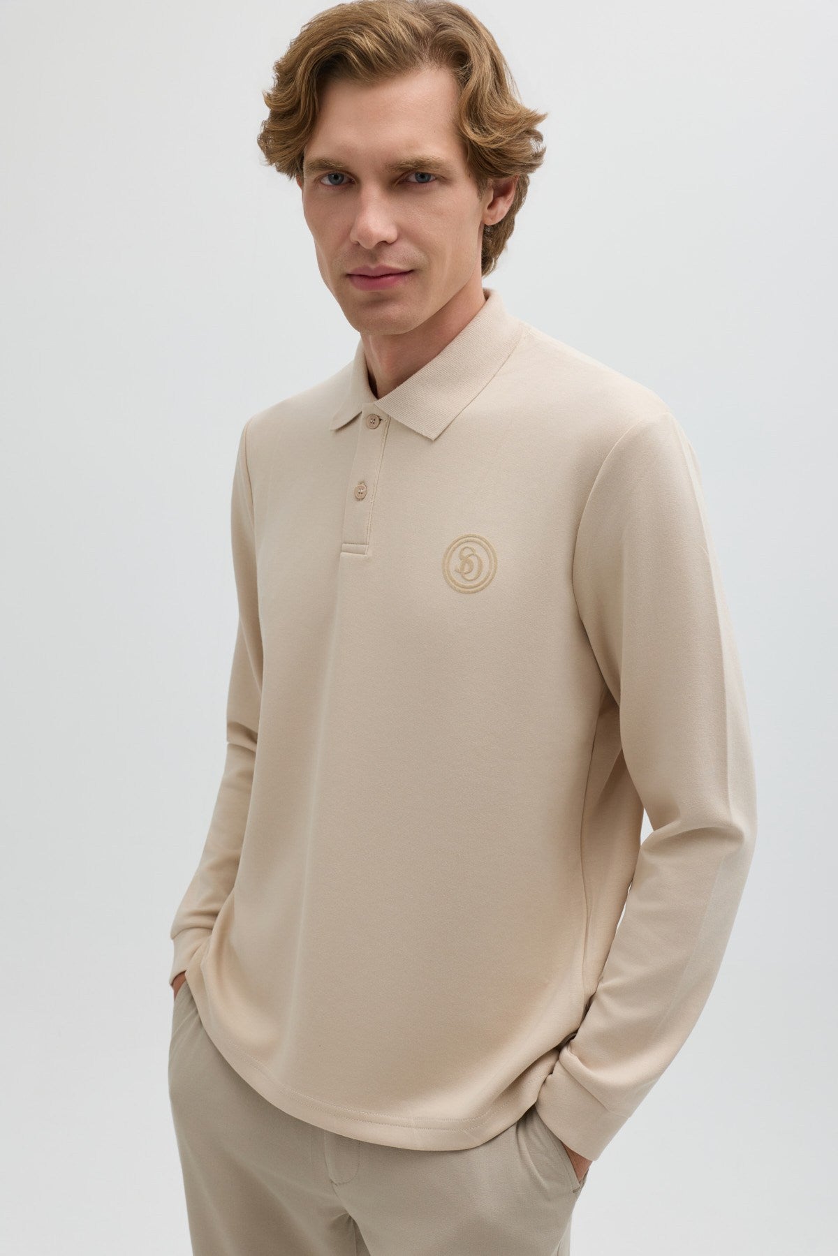 Bej POLO YAKA SWEAT