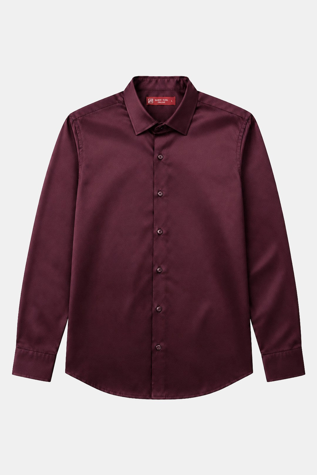 Bordo KLASİK YAKA REGULAR GÖMLEK
