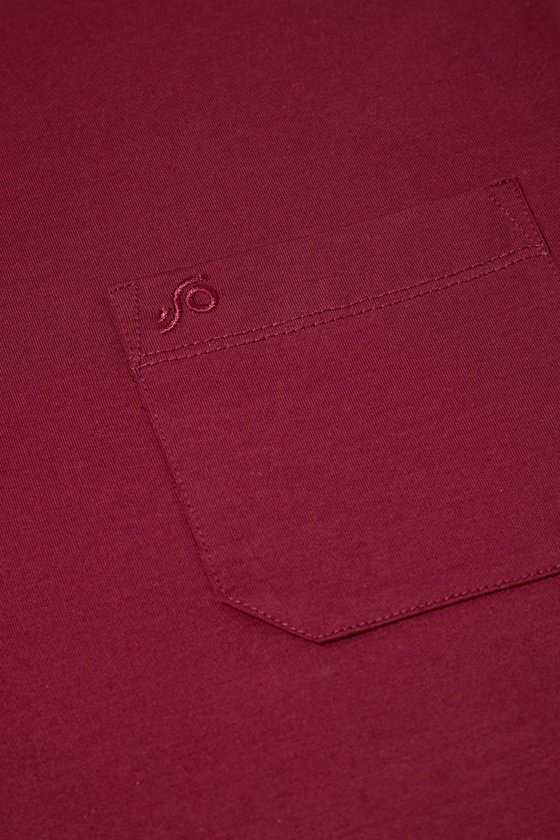 Kırmızı %100 Pamuk Regular Fit Cepli Polo Yaka T-Shirt