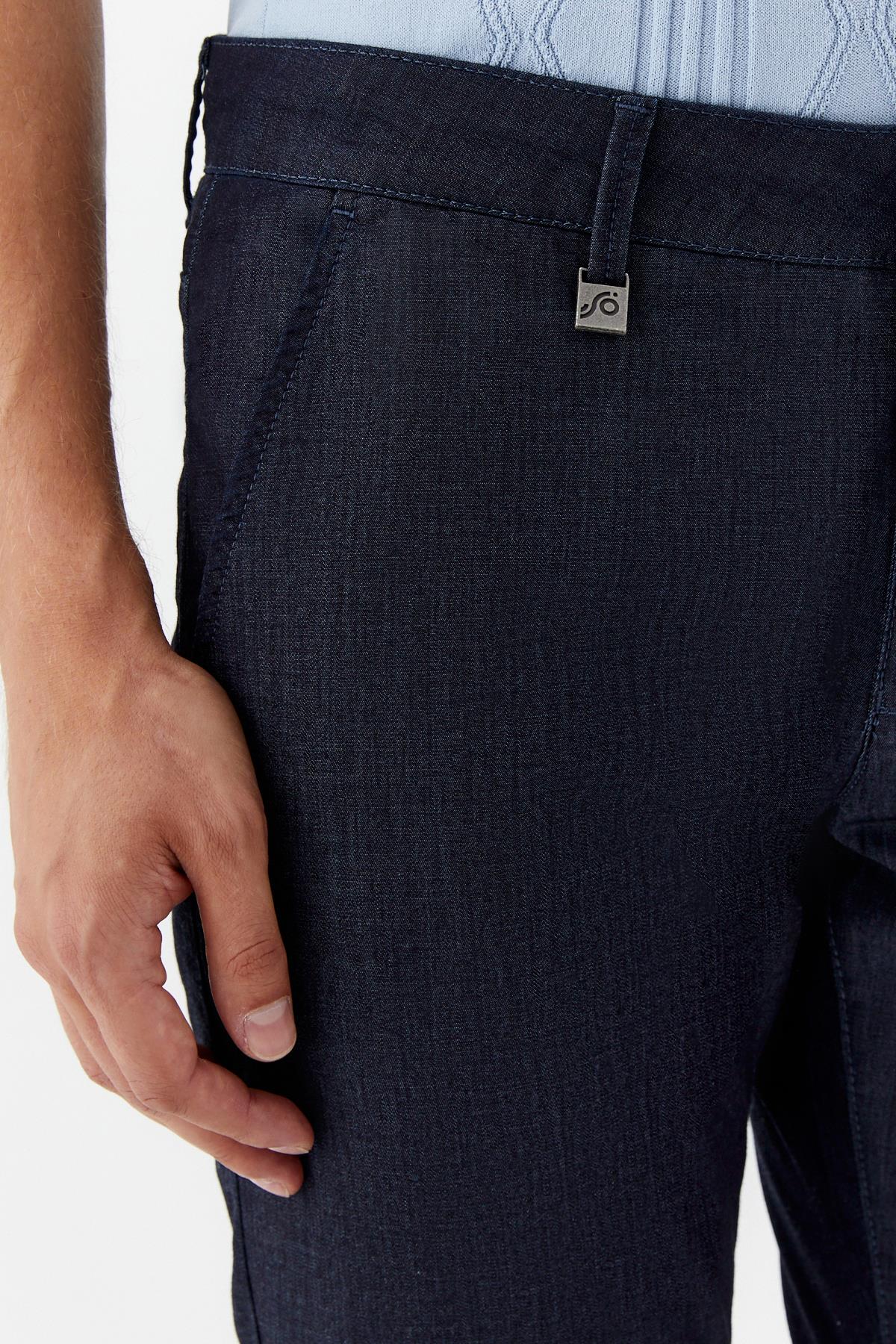 Chino Erkek Denim İndigo