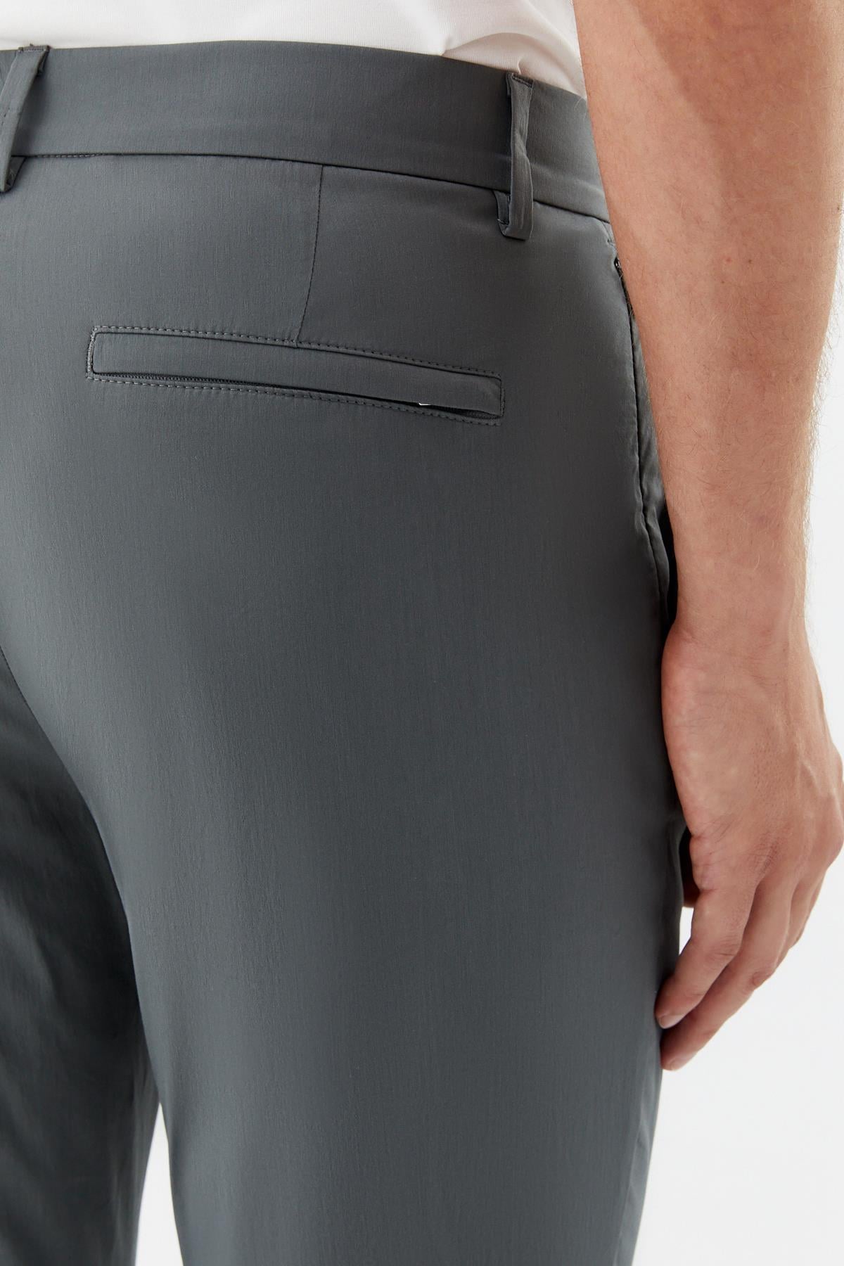 Haki Pamuklu Regular Fit Normal Bel Chino Pantolon