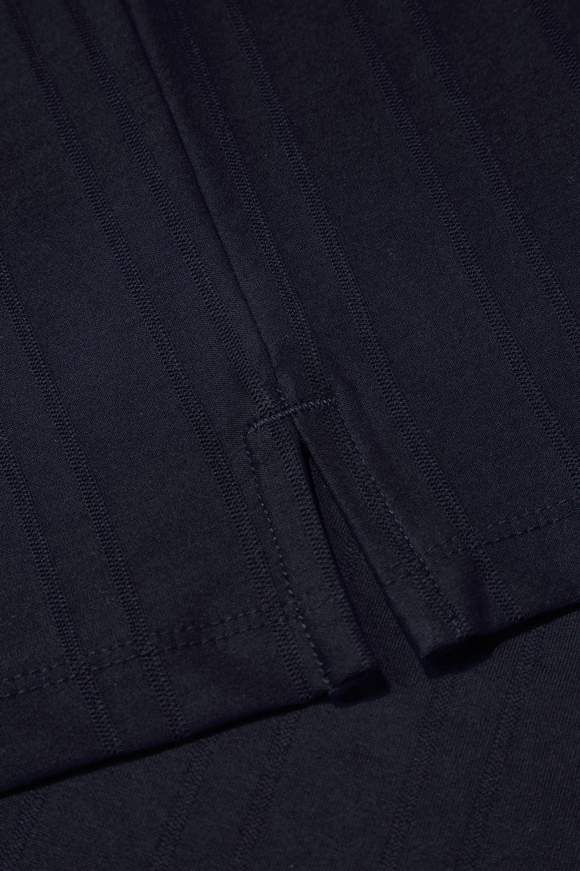 Siyah %100 Pamuk Regular Fit Jakar Desenli Polo Yaka T-Shirt