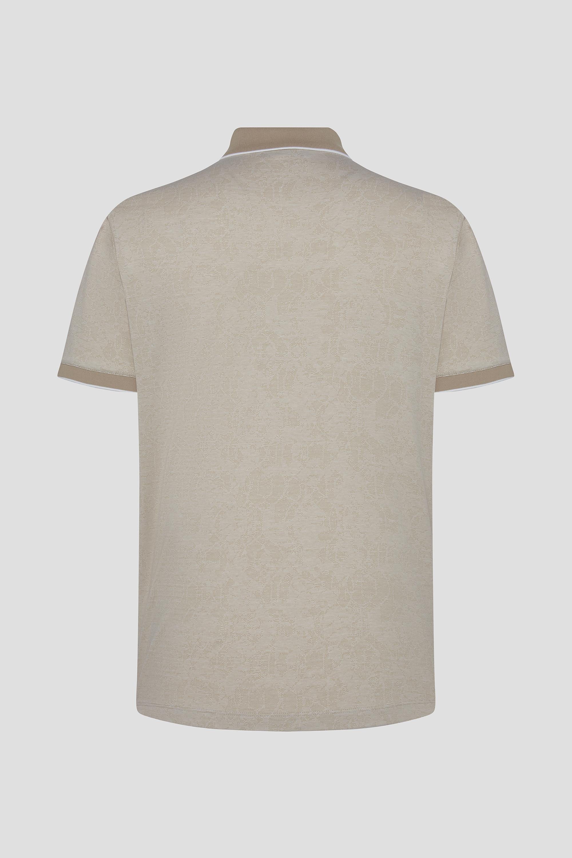 Kahve %100 Pamuk Regular Fit Desenli Polo Yaka T-Shirt