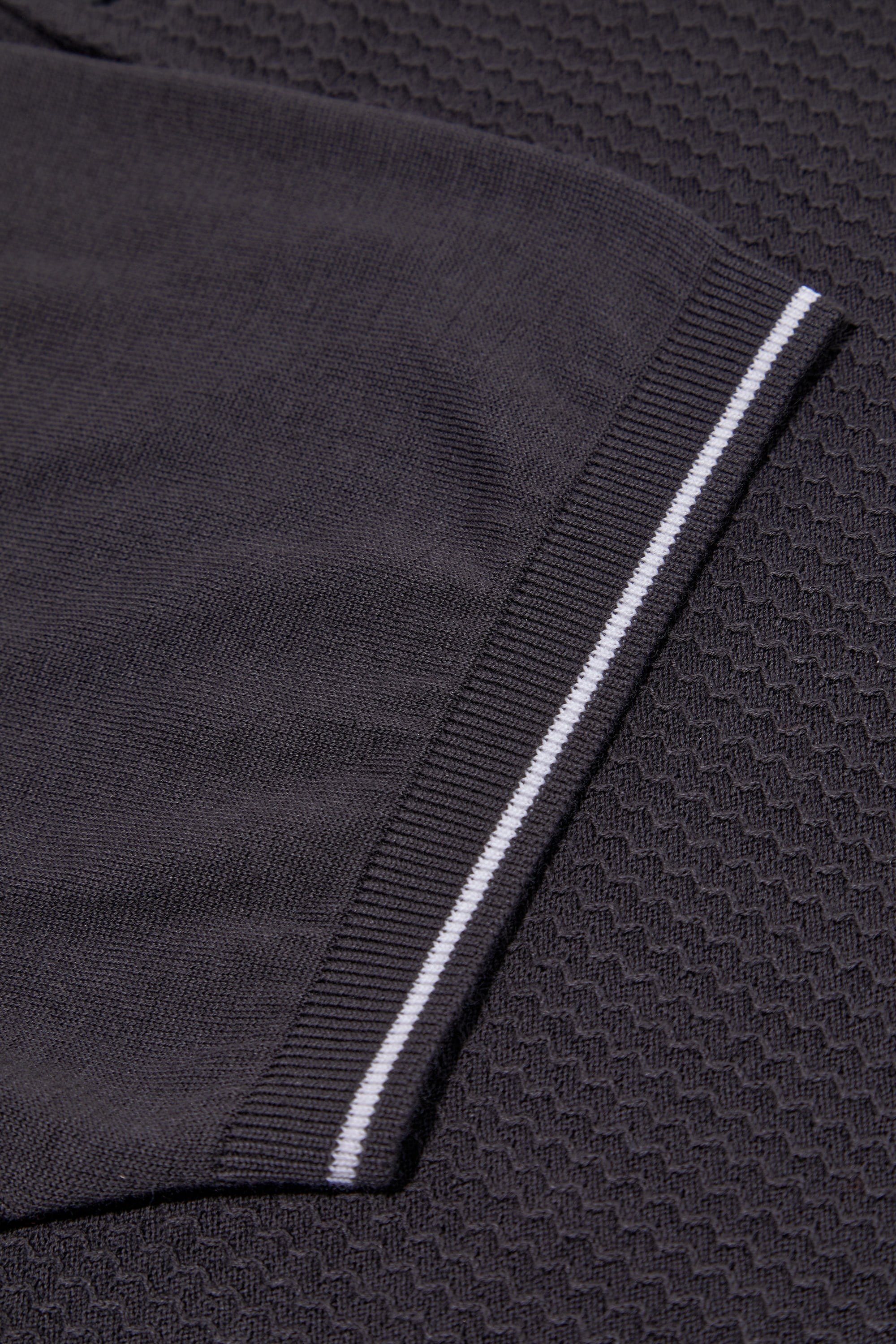 Erkek Antrasit Dar Kesim Slim Fit %100 Pamuk Jakarlı Triko Polo Yaka Tişört