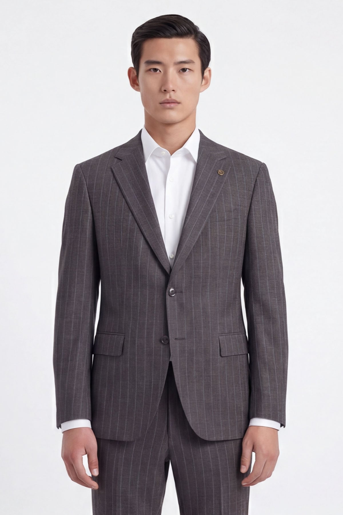Giotelli Erkek Kahve Dar Kesim Slim Fit Viskon Dokuma Normal Bel 4 Drop Klasik Takım Elbise