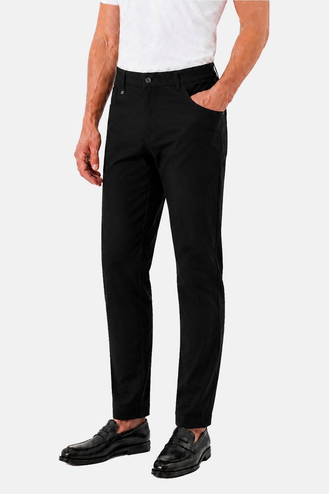 Erkek Siyah Normal Kesim Regular Fit Pantolon