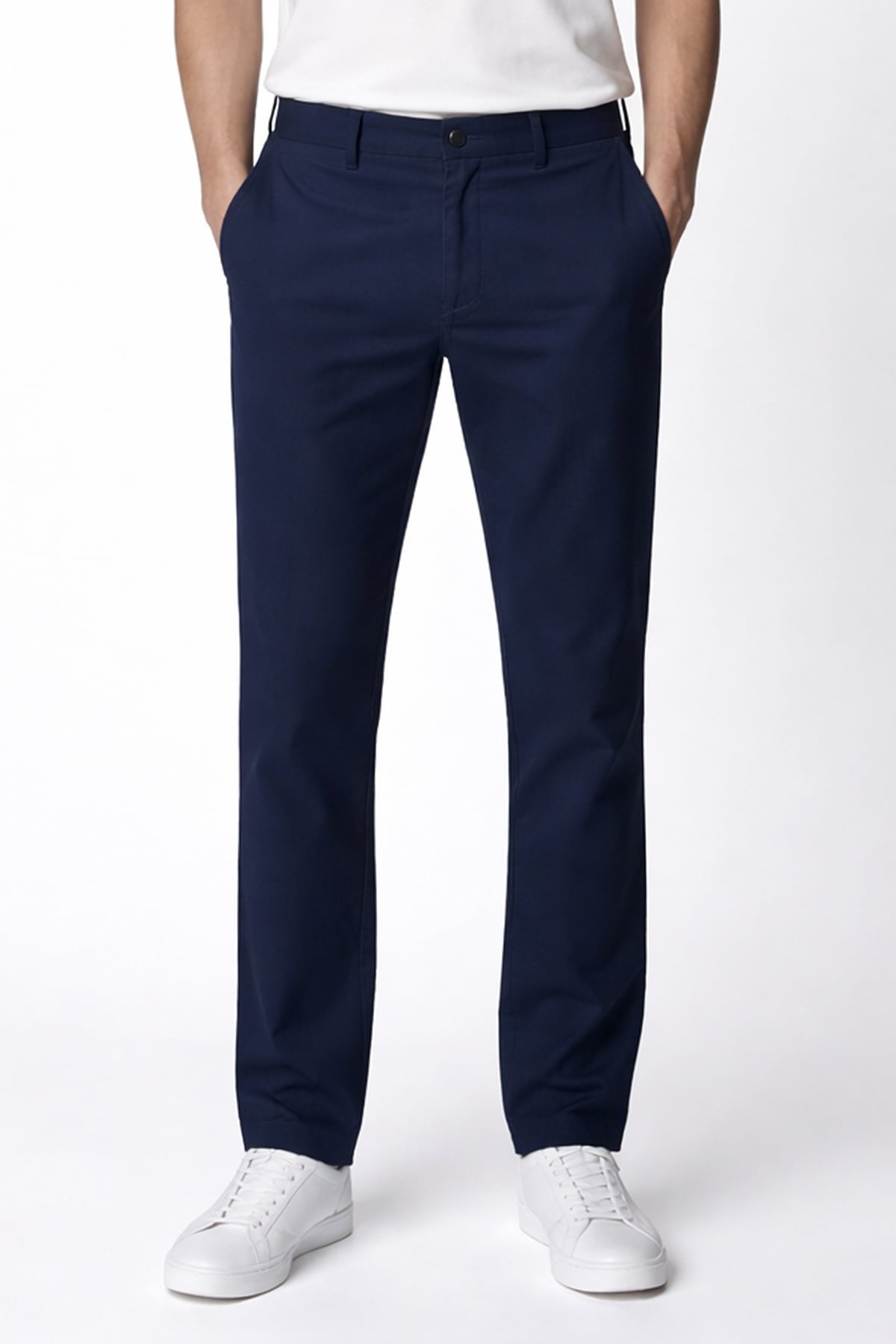 Giotelli Erkek Lacivert Dar Kesim Slim Fit Dokuma Beş Cep Normal Bel Pantolon