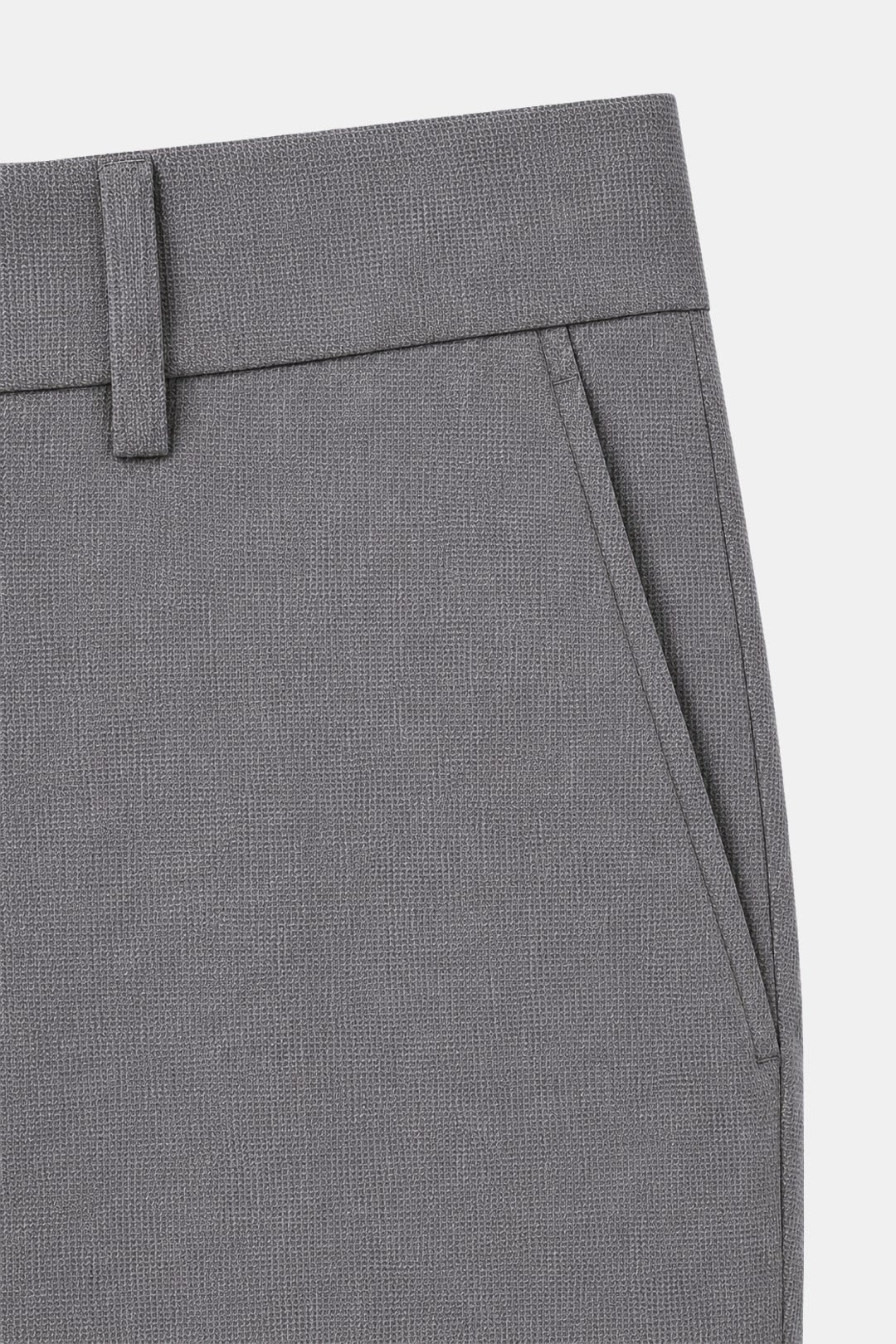 Gri Slim Fit Normal Bel 6 Drop Mono Yaka Takım Elbise
