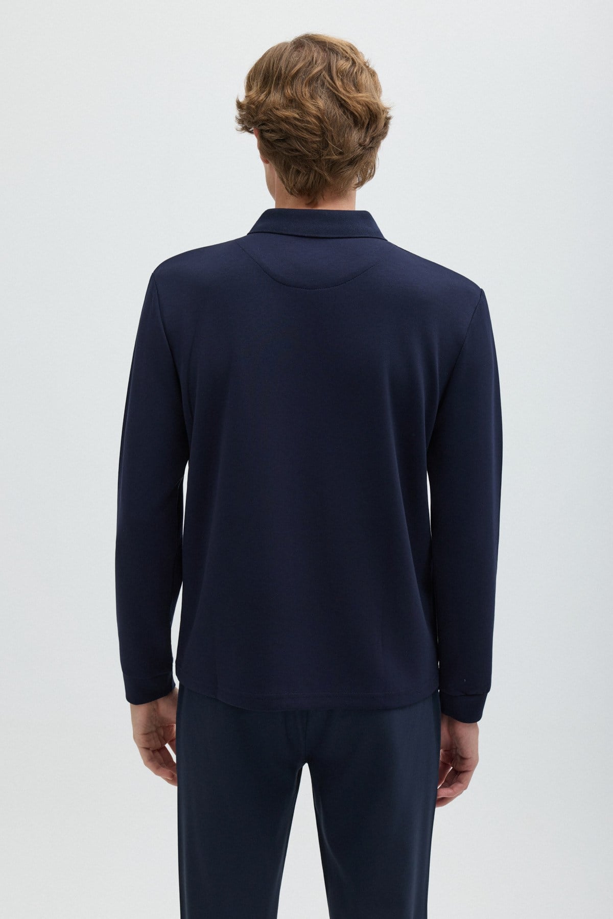 Koyu Lacivert POLO YAKA SWEAT