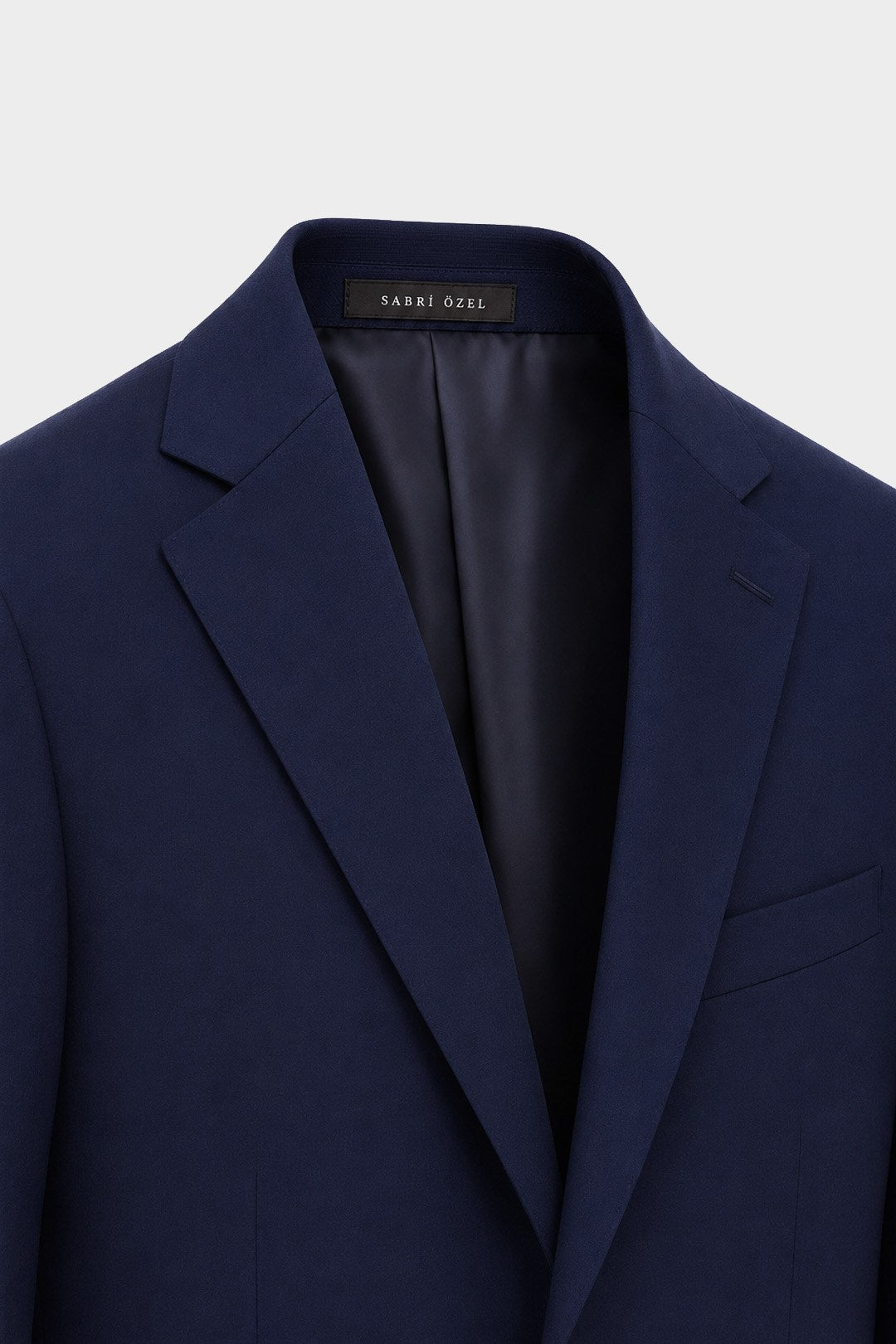 Koyu Lacivert Slim Fit Düz Paça 6 Drop Mono Yaka Klasik Takım Elbise