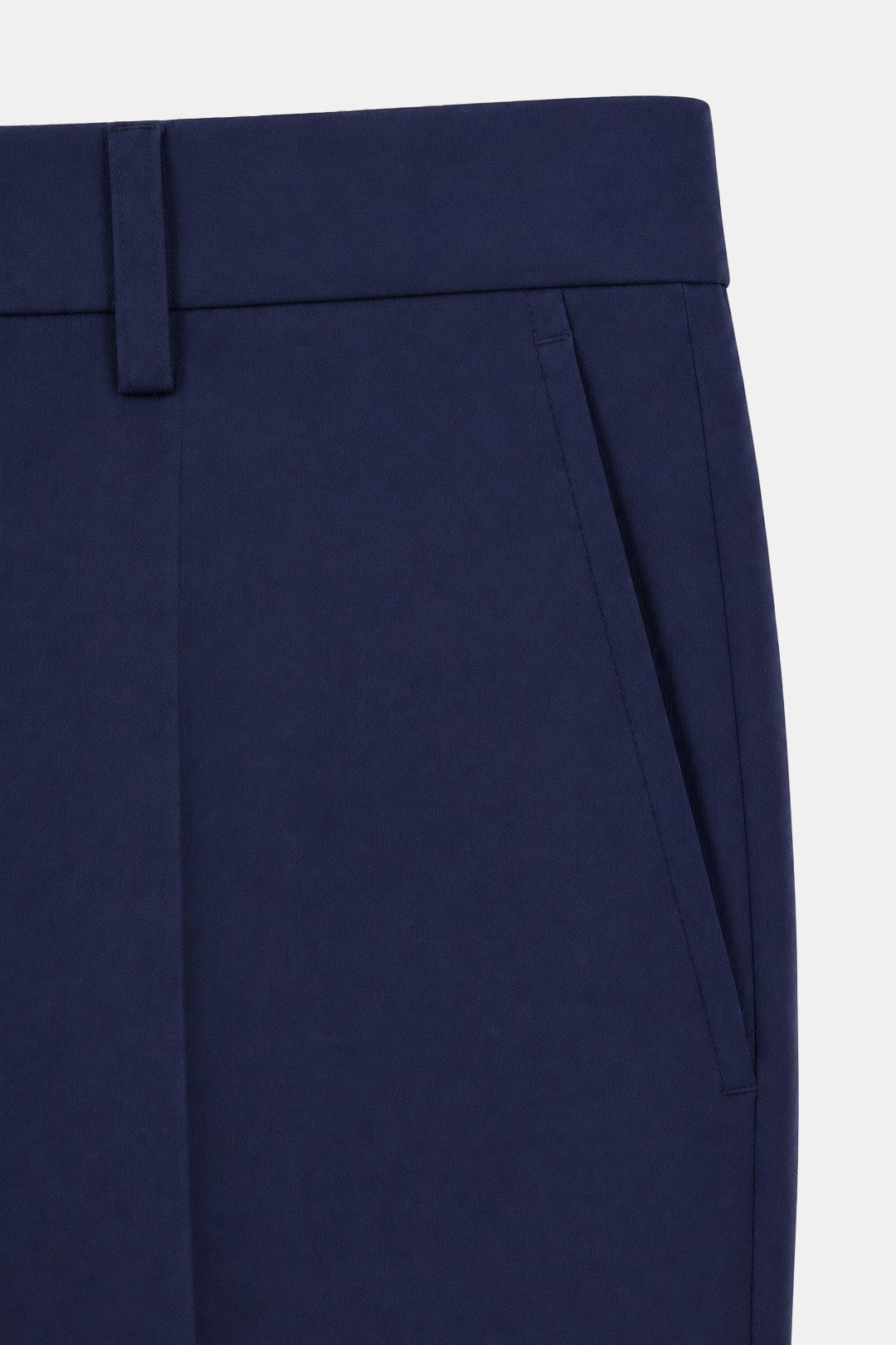 Lacivert Gabardin Bez Ayağı Mono Yaka Klasik Takım Elbise