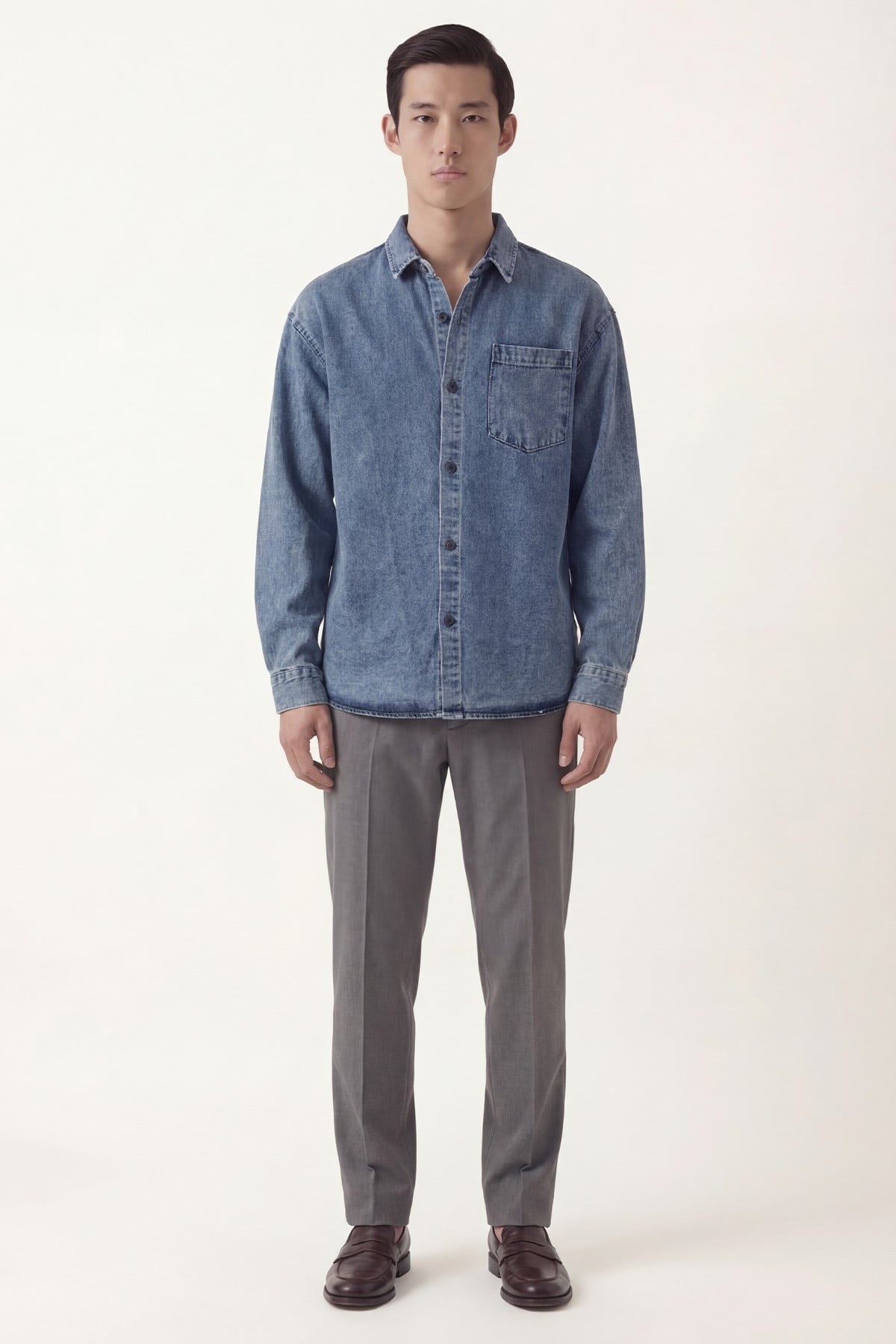 Mavi Regular Fit Pamuk Cepli Uzun Kollu Denim Ceket Gömlek