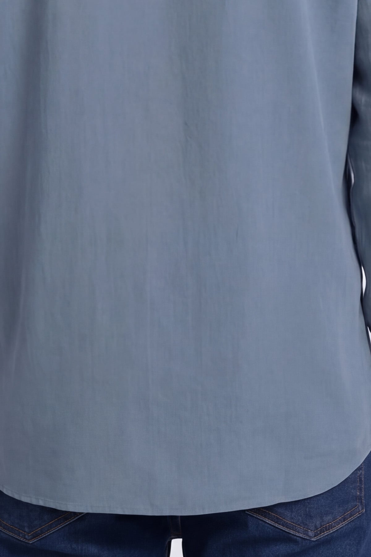 Erkek Mavi Normal Kesim Regular Fit %100 Pamuk Klasik Yaka Muslin Gömlek