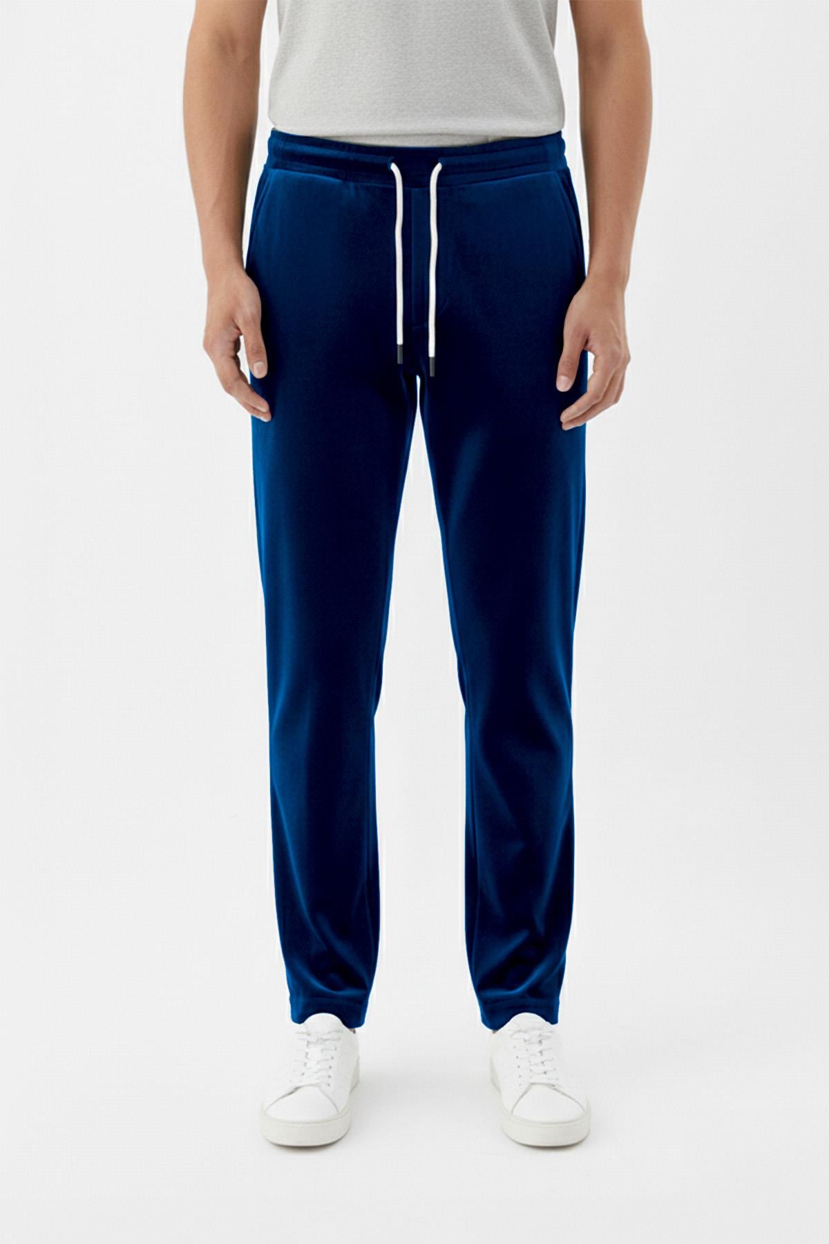 Giotelli Erkek Saks Normal Kesim Regular Fit Pamuklu Örme Bel Lastikli Jogger Eşofman Altı