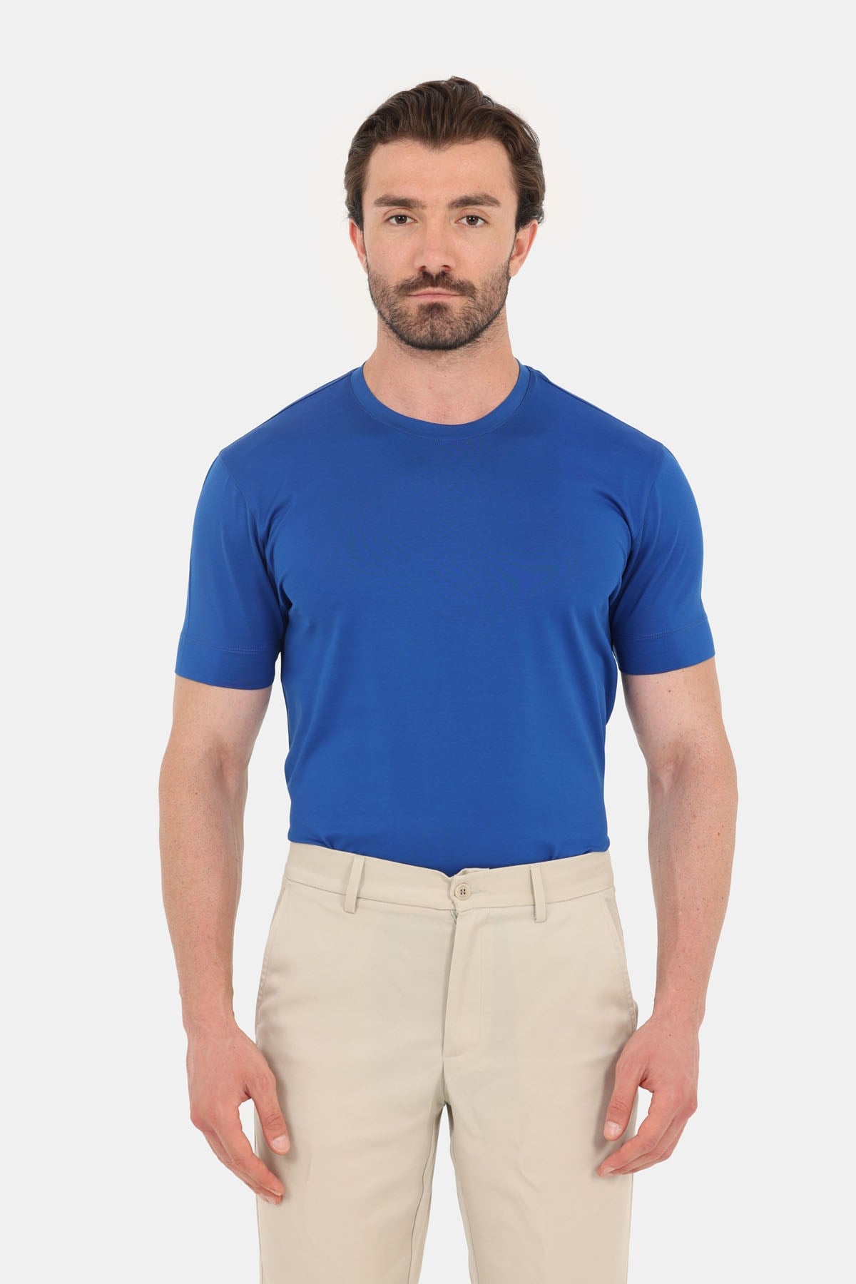 Saks %100 Pamuk Regular Fit Bisiklet Yaka Basic T-Shirt