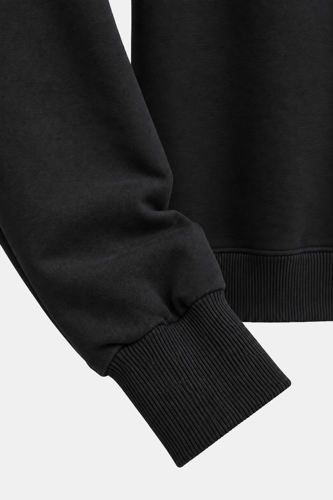 Siyah Bisiklet Yaka Basic Erkek Oversize Sweatshirt