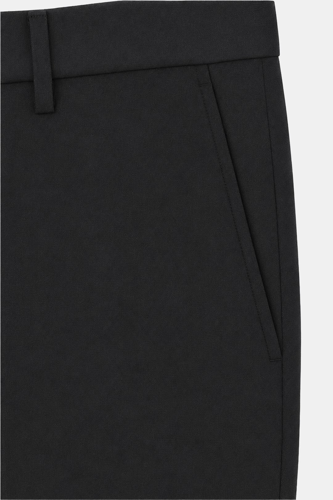 Siyah Sivri Yaka Yarım Astarlı Takım Elbise