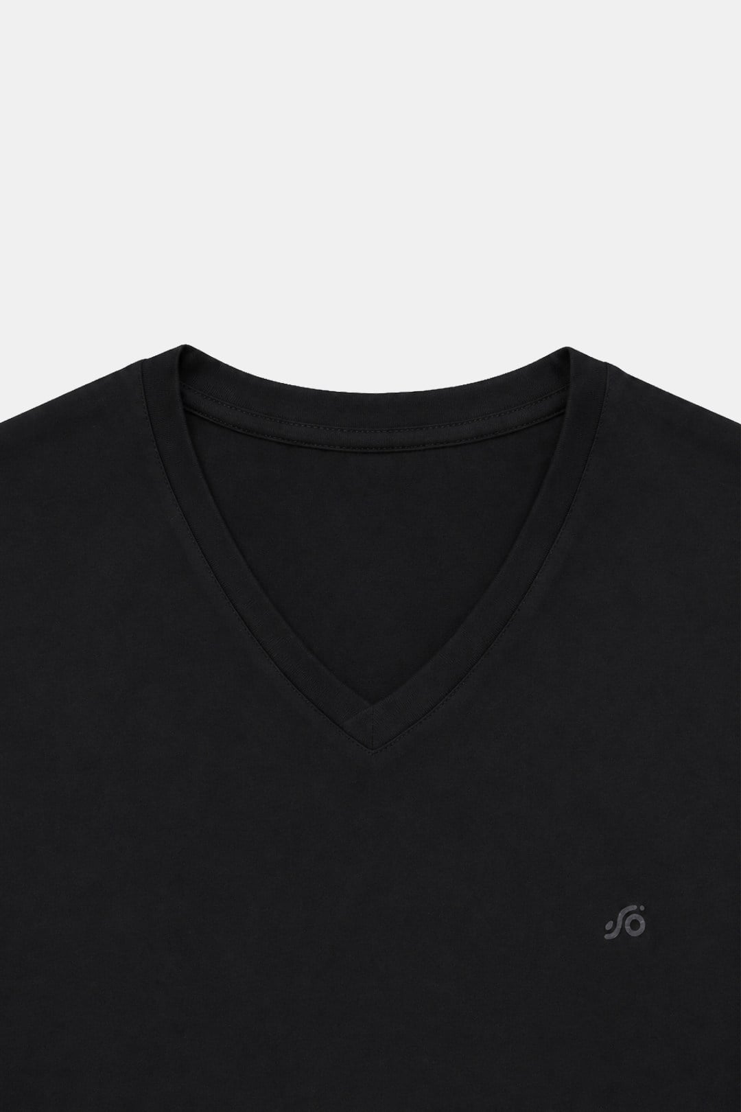 T-Shirt V Yaka Siyah