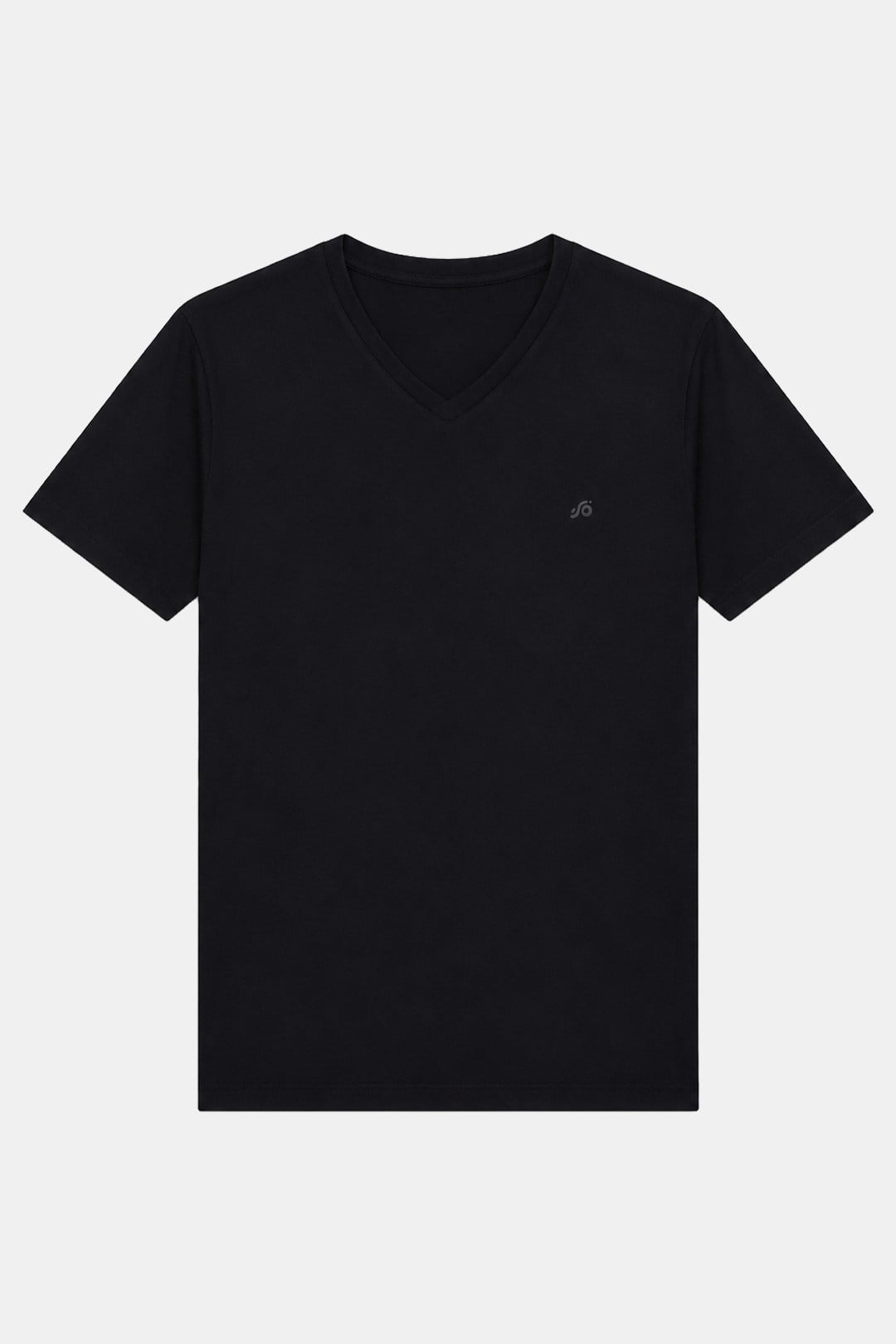 T-Shirt V Yaka Siyah