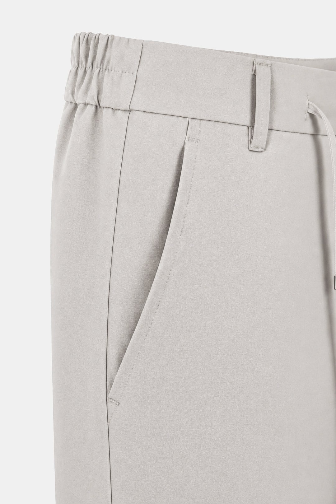 Taş Dokulu Arka Lastikli Köprü Kemerli Bağcıklı Slim Fit Jogger Pantolon