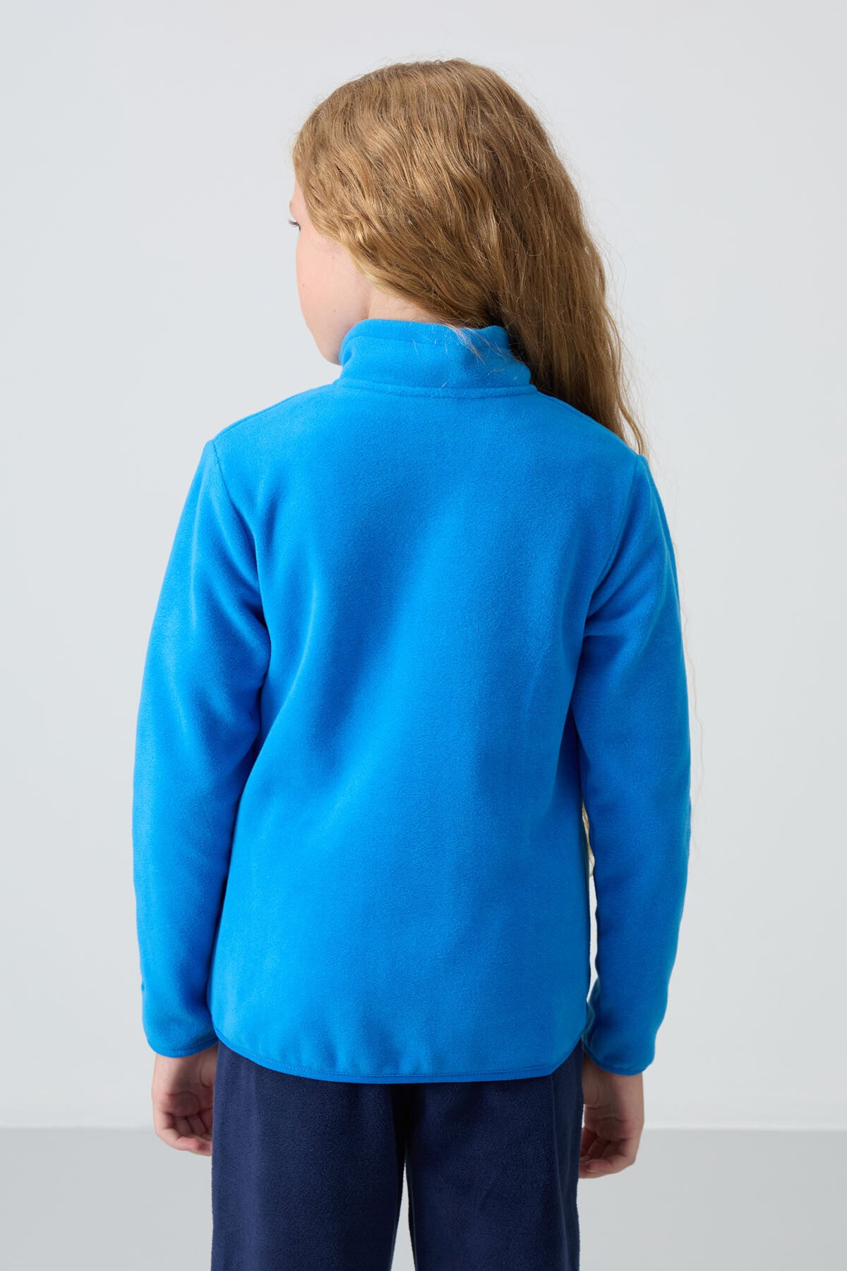 Saks Kalın Yumuşak Dokulu Standart Fit Nakışlı Polar Kız Çocuk Sweatshirt - 75154