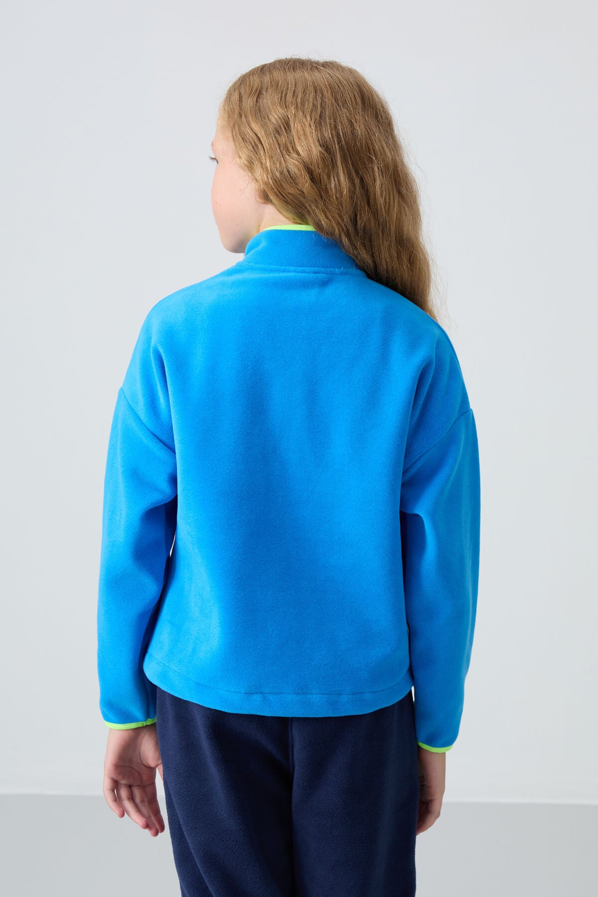 Saks Kalın Yumuşak Dokulu Standart Fit Nakışlı Polar Kız Çocuk Sweatshirt - 75151