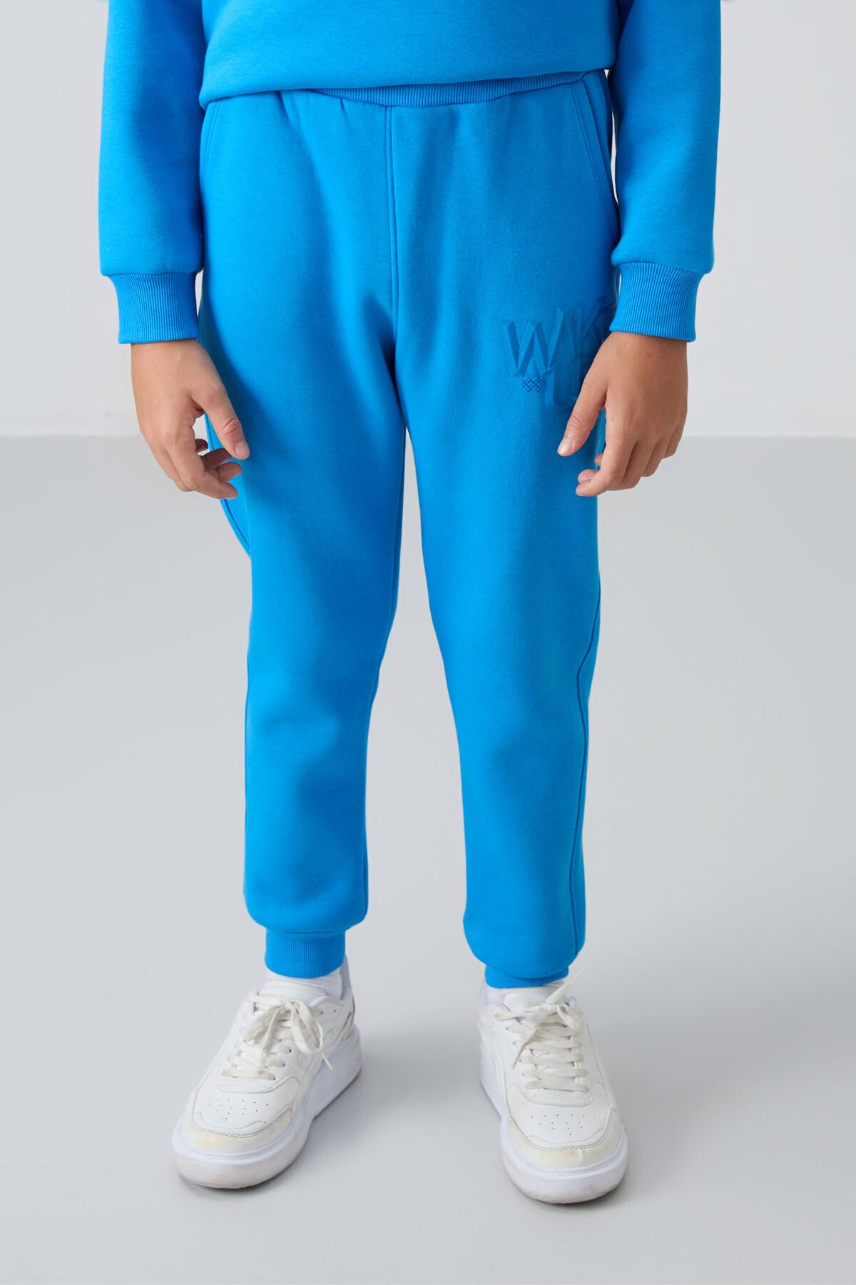 Saks Pamuklu Kalın İçi Tüylü Yumuşak Dokulu Standart Fit Baskılı Erkek Çocuk Eşofman Takım - 11253