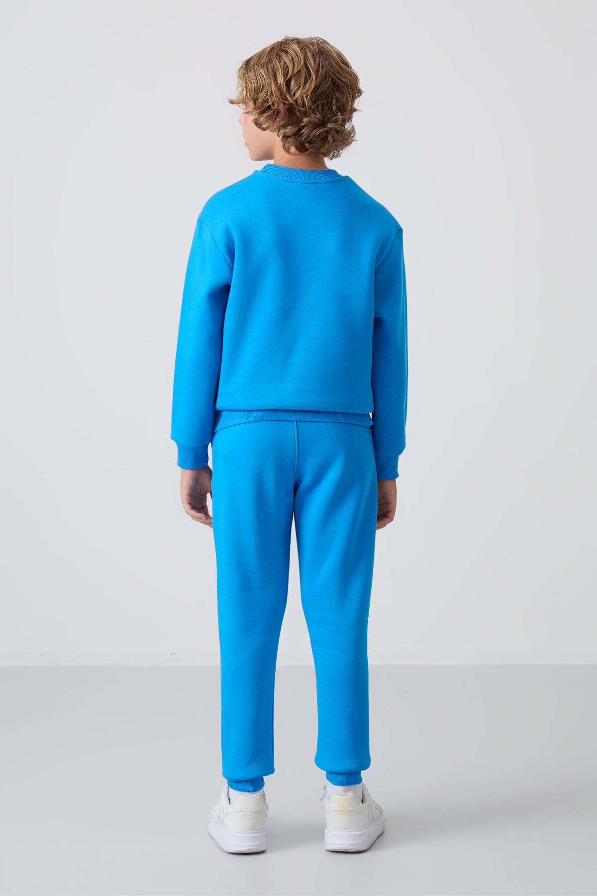 Saks Pamuklu Kalın İçi Tüylü Yumuşak Dokulu Standart Fit Baskılı Erkek Çocuk Eşofman Takım - 11253