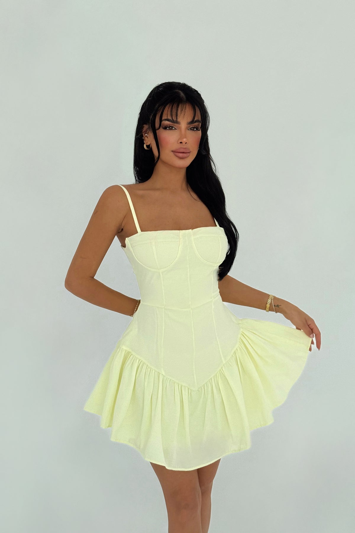 Sarı Tatiana Elbise ATE-1413