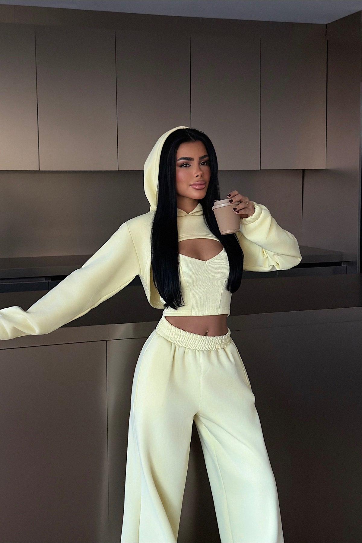 Sarı Corsica Eşofman Takımı ATE-3884