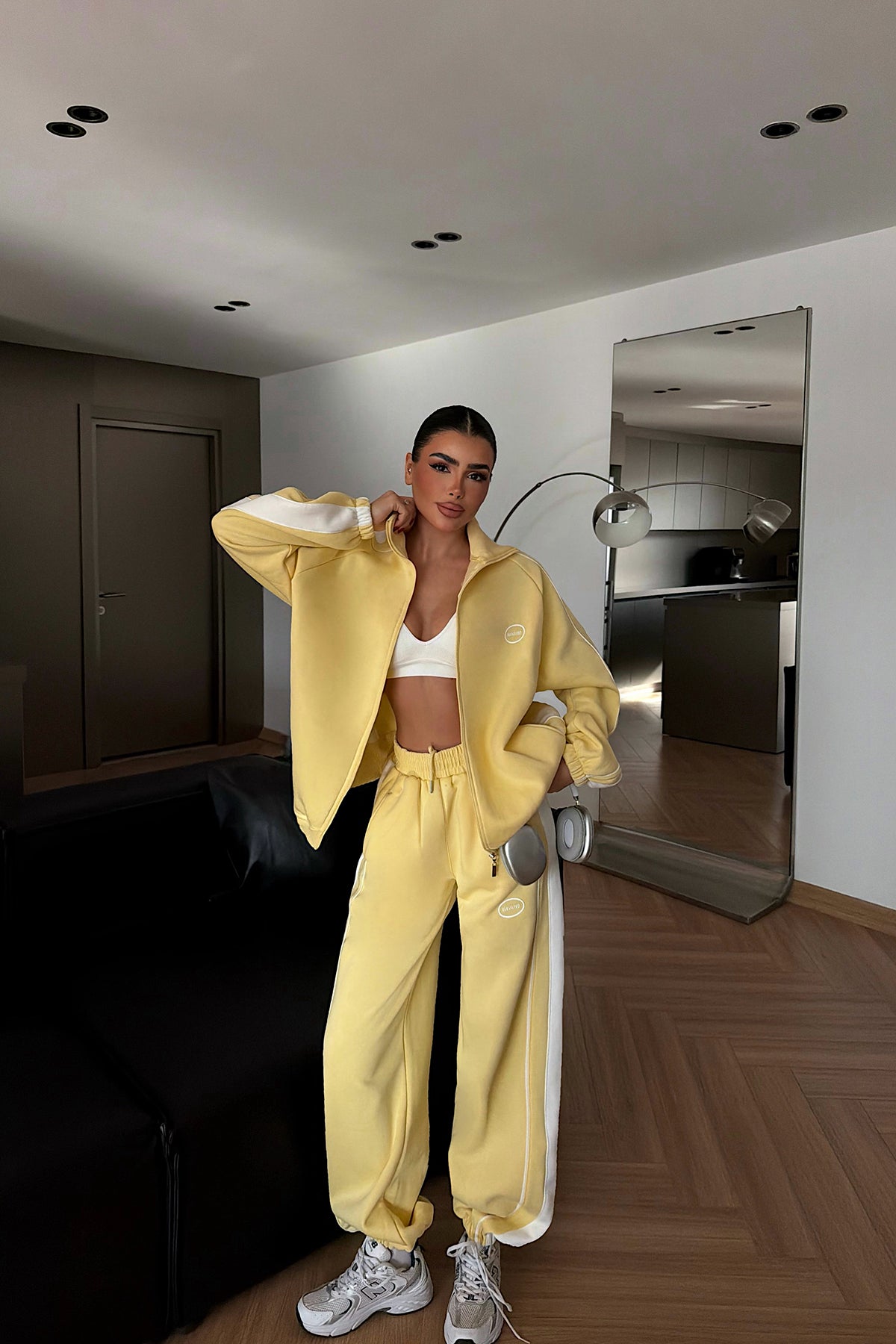 Sarı Gionna eşofman takımı ATE-4354