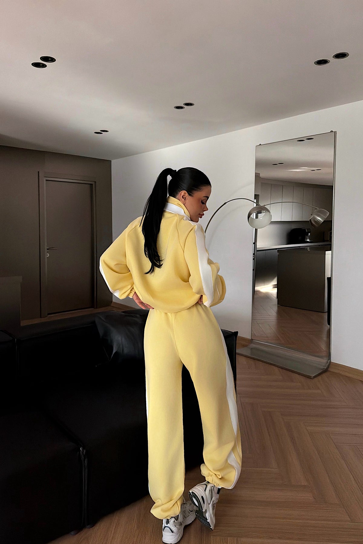 Sarı Gionna eşofman takımı ATE-4354