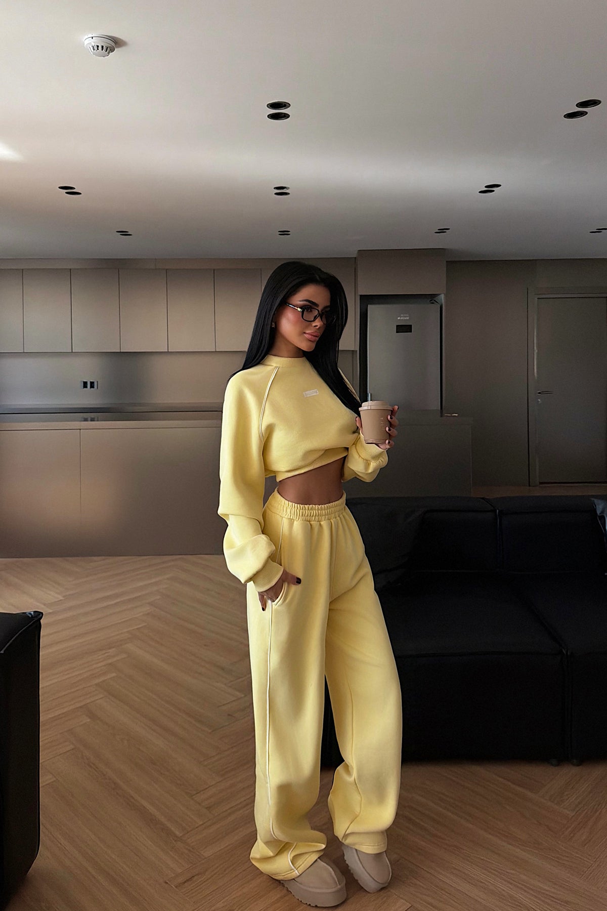 Sarı Breathe Eşofman Takımı ATE-3842