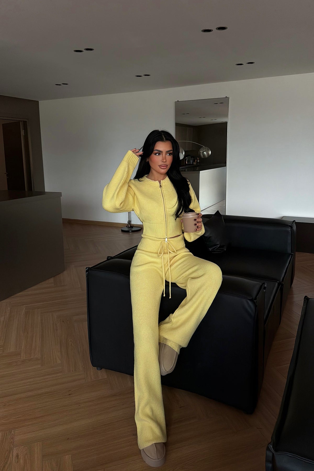 Sarı Zaria Triko Takım ATE-3737