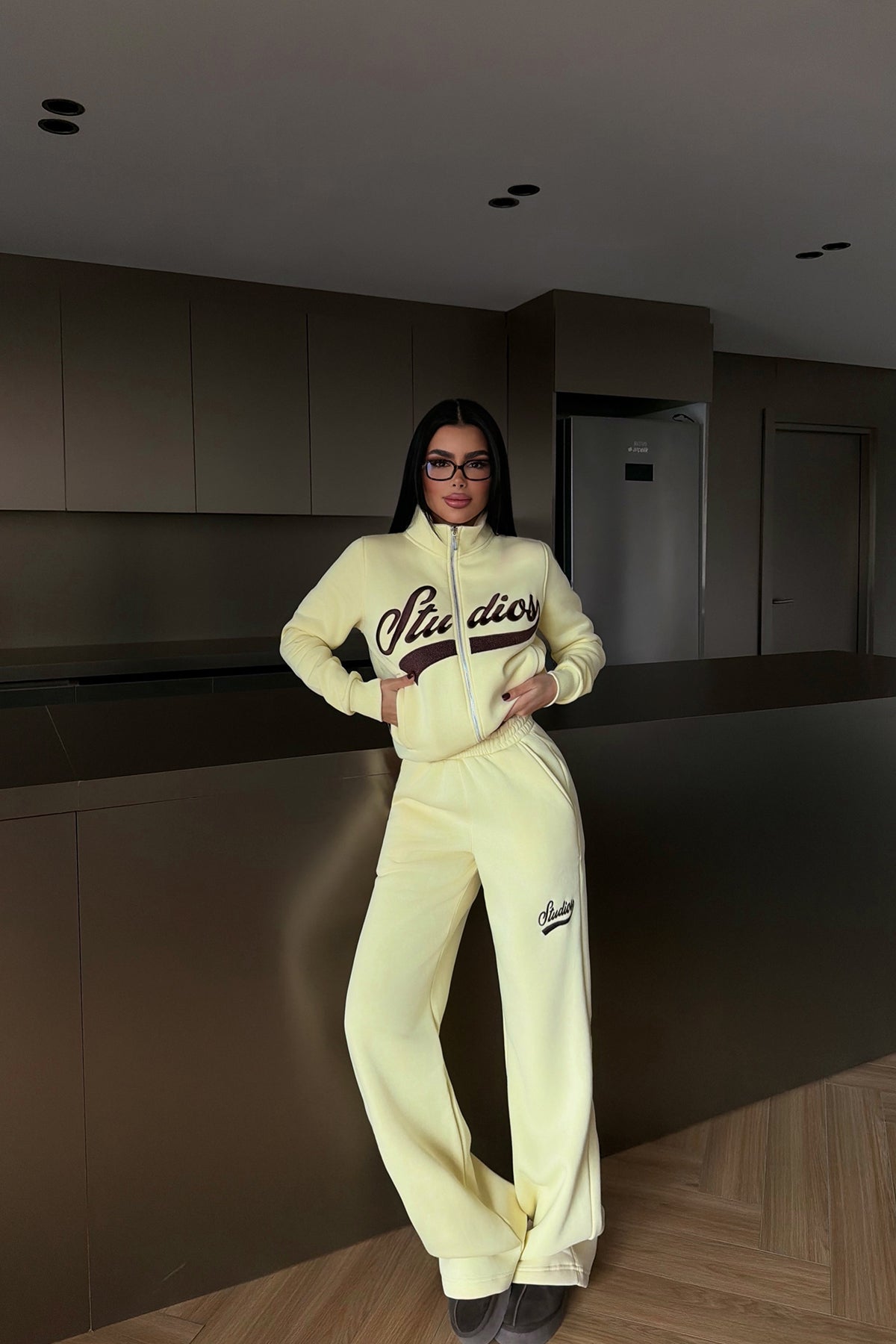 Sarı Studioy Eşofman Takım ATE-4181