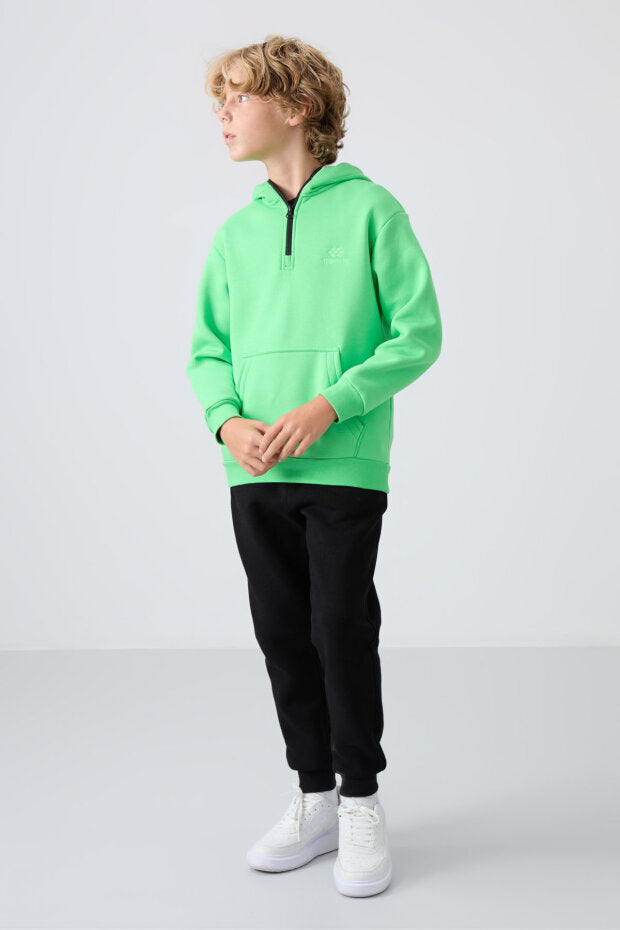 Standart Fit Basic 2'li Paket Siyah-Gri Melanj Erkek Çocuk Eşofman Alt - 11224