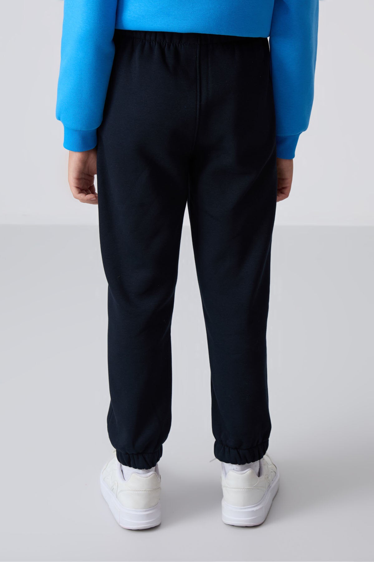 Standart Fit Basic 2'li Paket Lacivert-Gri Melanj Erkek Çocuk Eşofman Alt - 11225