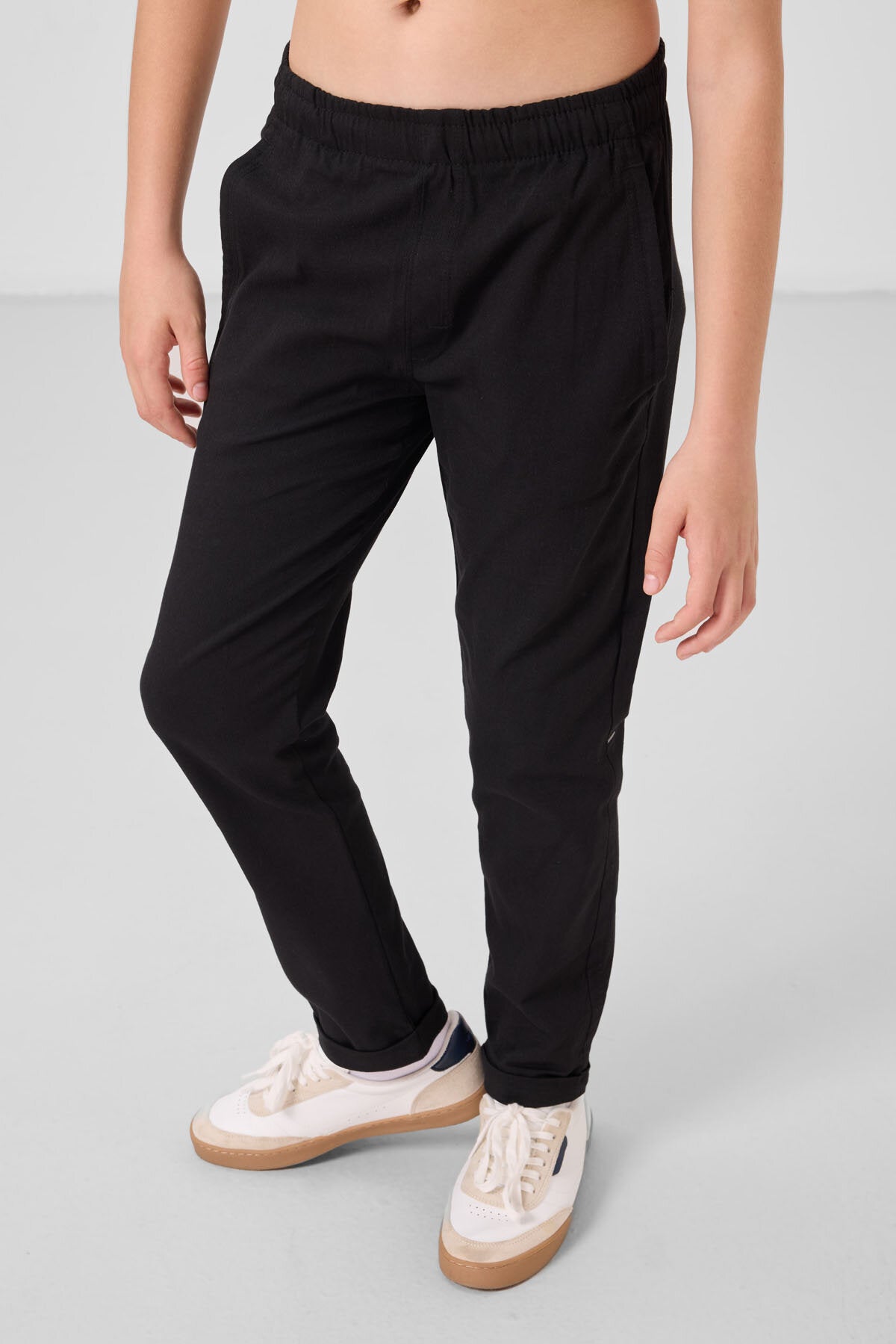 Standart Fit 2'li Paket Siyah-Taş Erkek Çocuk Chino Pantolon - 11272