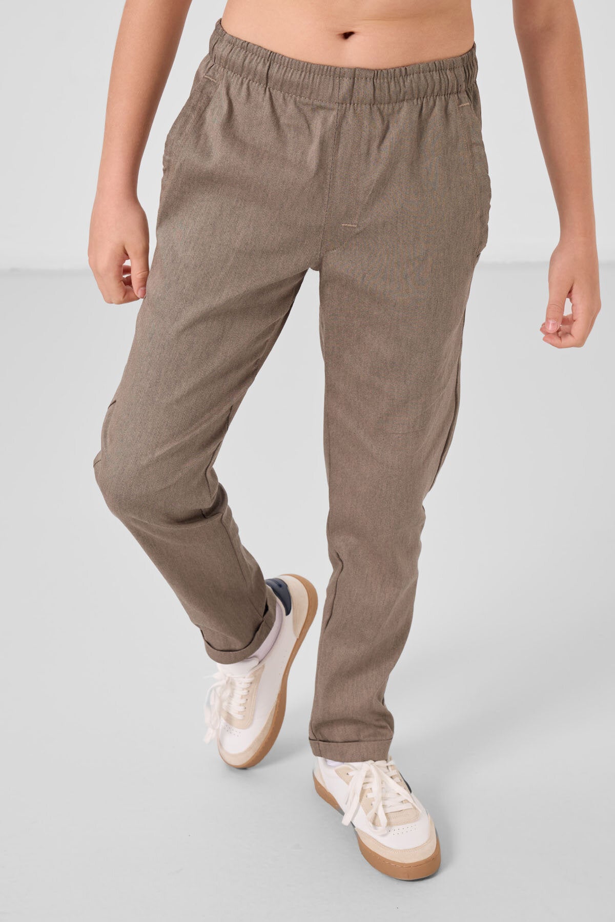 Standart Fit 2'li Paket Camel-Taş Erkek Çocuk Chino Pantolon - 11272