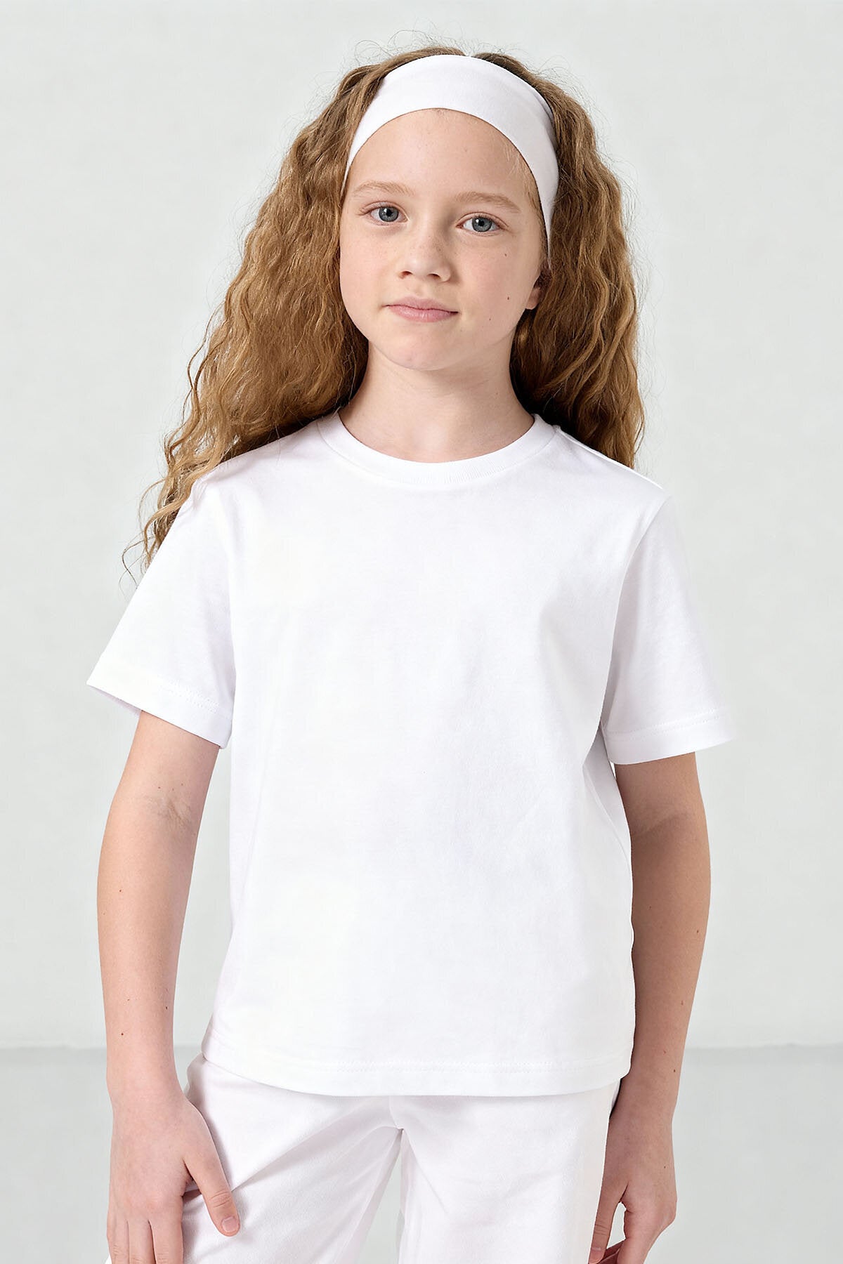 Standart Fit Basic O Yaka 2'li Paket Beyaz Unisex Çocuk T-Shirt